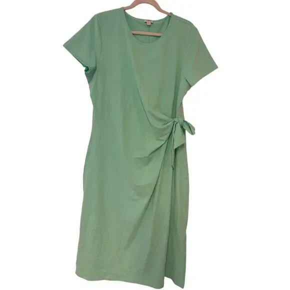 NWOT J.Crew Short Sleeve Knotted Mini Dress Size XL - Picture 2 of 6